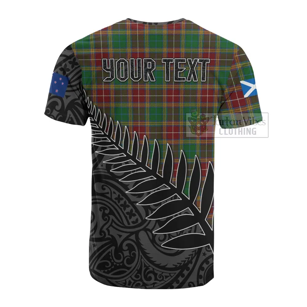 Baxter Crest Tartan Cotton T-shirt with New Zealand Silver Fern Half Style