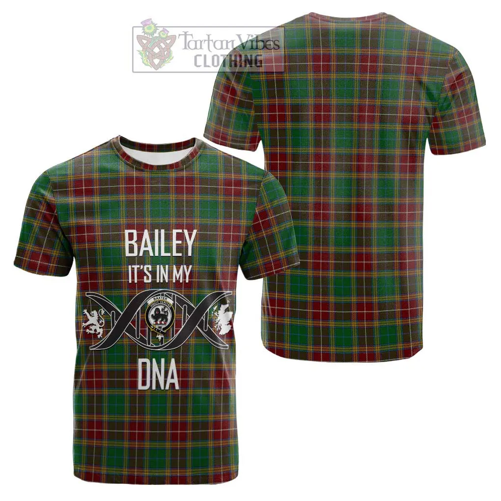 Baxter Tartan Cotton T-shirt with Family Crest DNA In Me Style