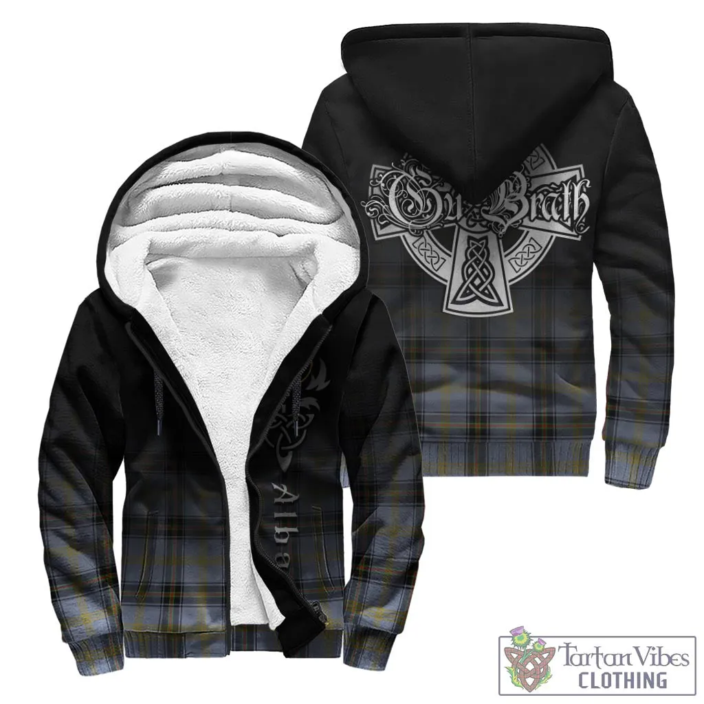 Bell Tartan Sherpa Hoodie Featuring Alba Gu Brath Family Crest Celtic Inspired