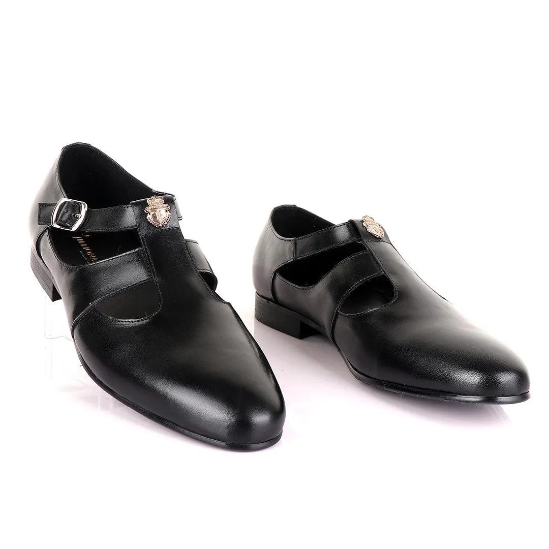 Billionaire Exotic Plain with Logo Black Cover Shoe