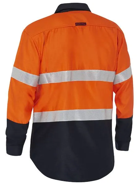 Bisley Apex 185 Taped Hi Vis FR Ripstop Vented Shirt (BS8438T)