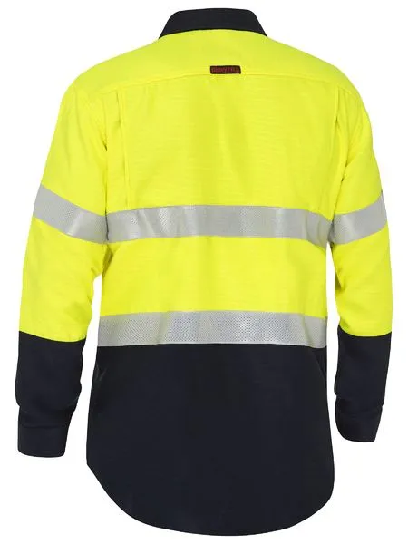 Bisley Apex 185 Taped Hi Vis FR Ripstop Vented Shirt (BS8438T)