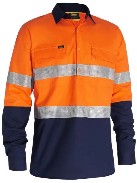 Bisley X Airflow Closed Front Taped Hi Vis Ripstop Shirt (BSC6415T)