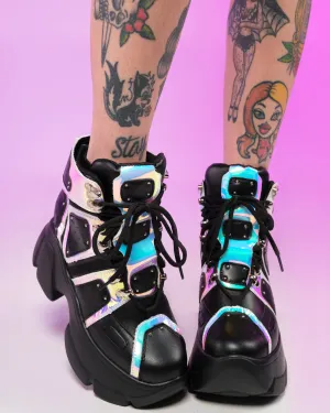 Black Passion Fruit Wedge Sneakers