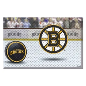 Boston Bruins Rubber Scraper Door Mat