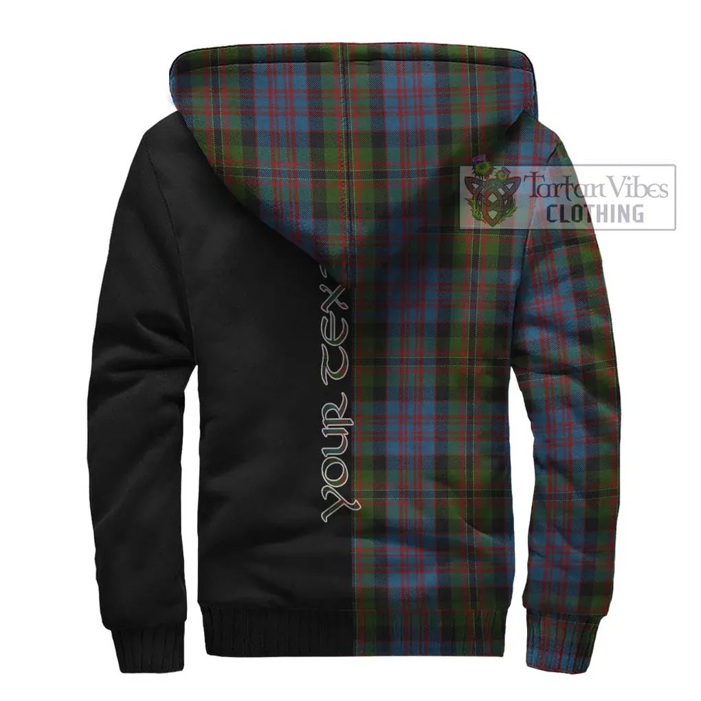 Bowie Tartan Sherpa Hoodie with Family Crest and Half Of Me Style