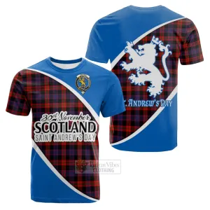 Brown (Broun) Family Crest Tartan Cotton T-shirt Celebrate Saint Andrew's Day in Style