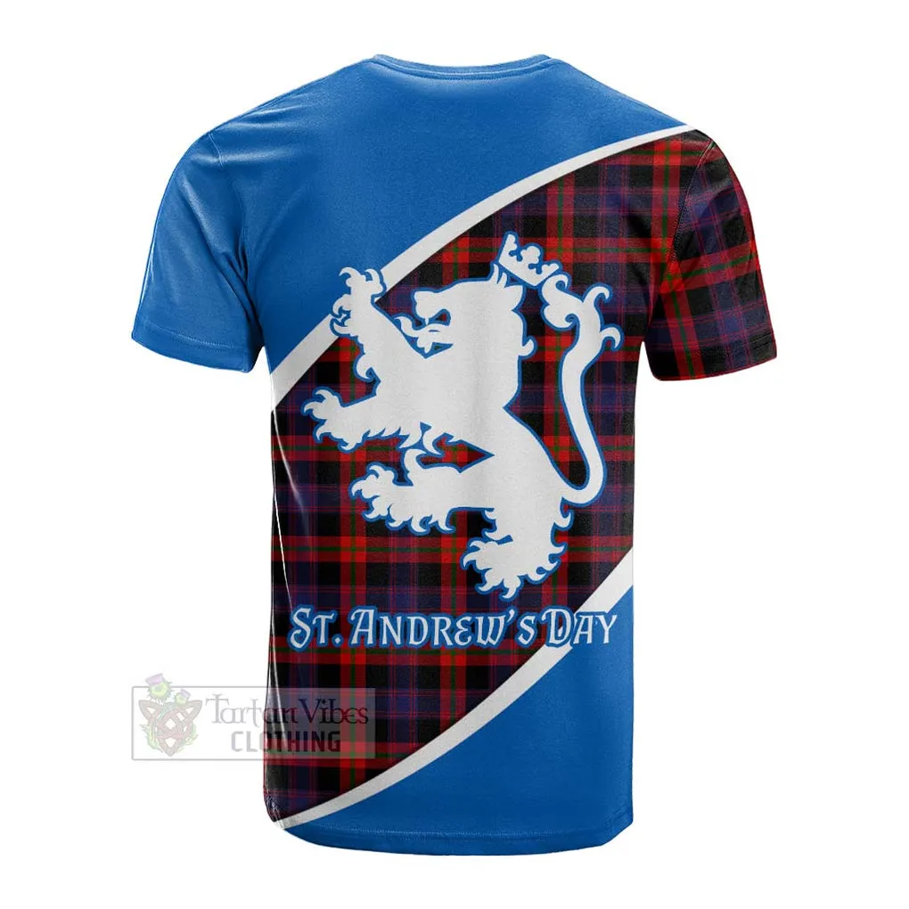 Brown (Broun) Family Crest Tartan Cotton T-shirt Celebrate Saint Andrew's Day in Style