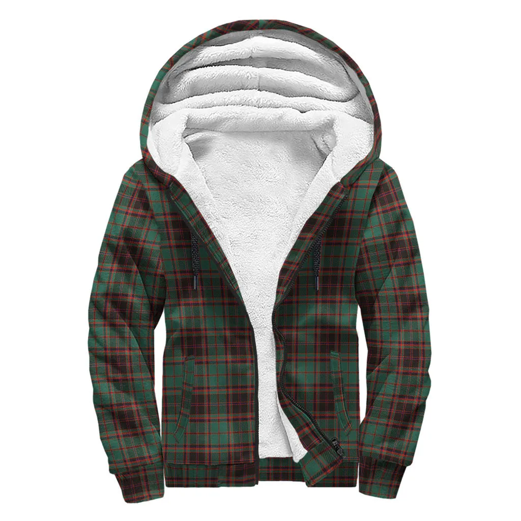 Buchan Ancient Tartan Sherpa Hoodie with Family Crest