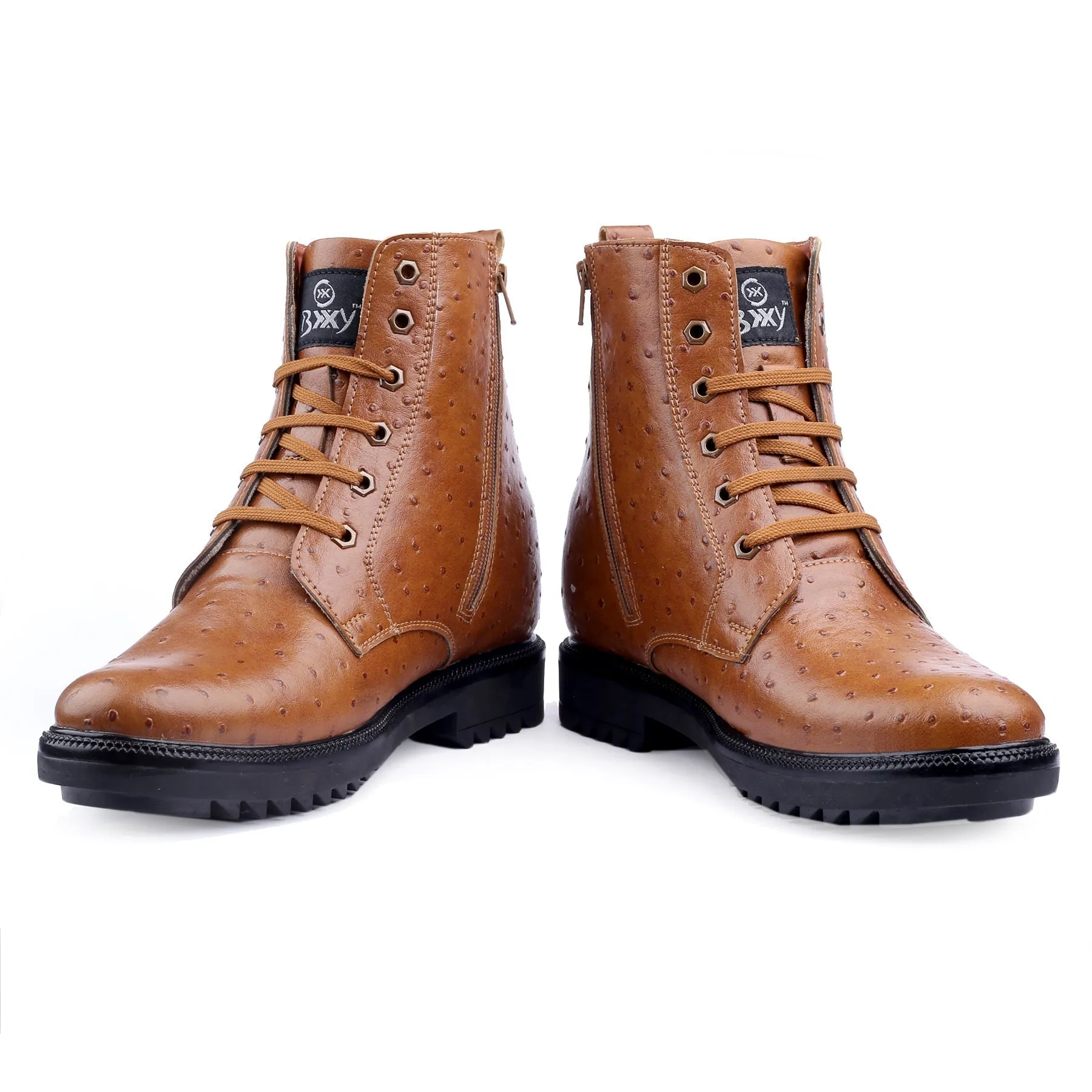 Bxxy's Men's 4 Inch Hidden Height Increasing Casual Textured Boots