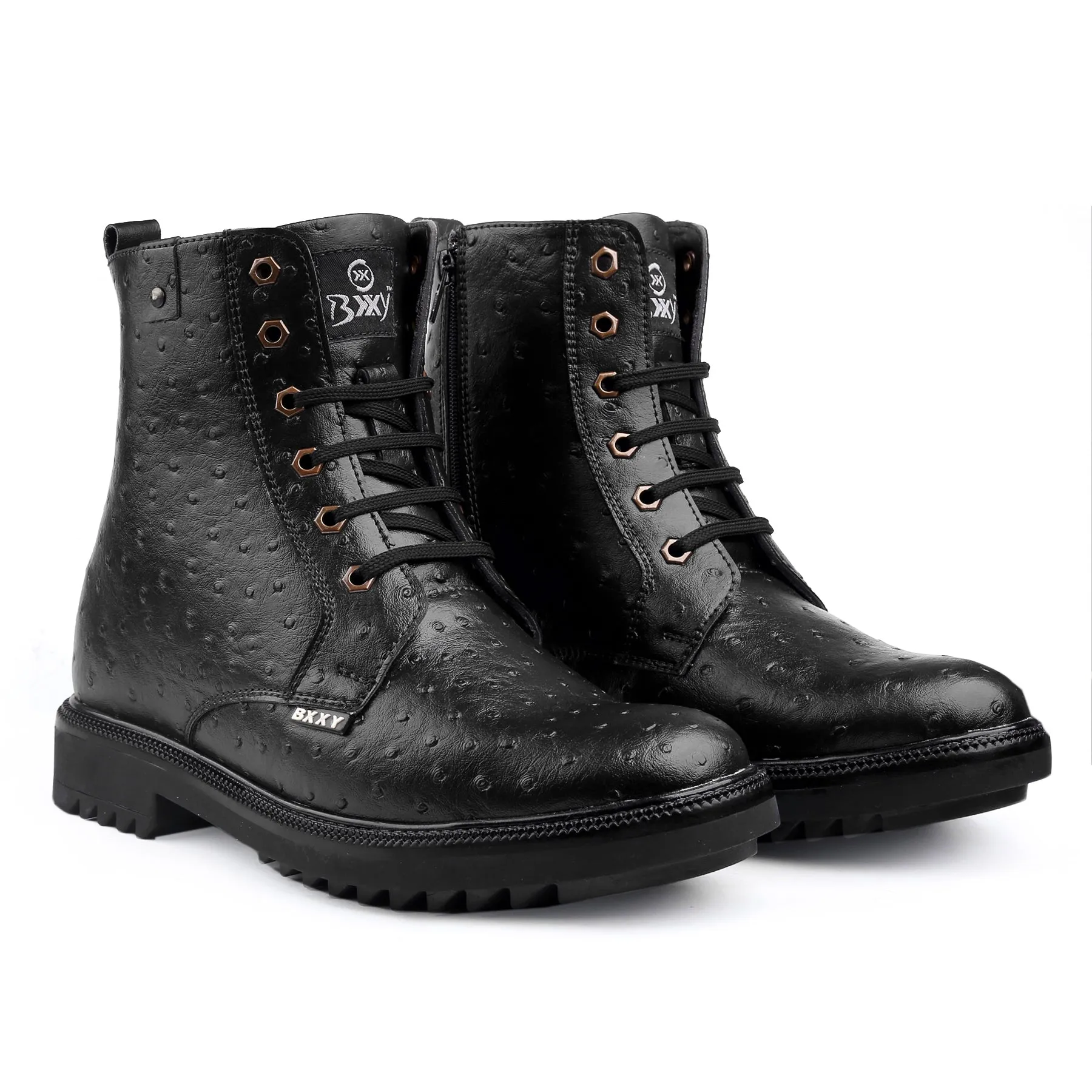 Bxxy's Men's 4 Inch Hidden Height Increasing Casual Textured Boots