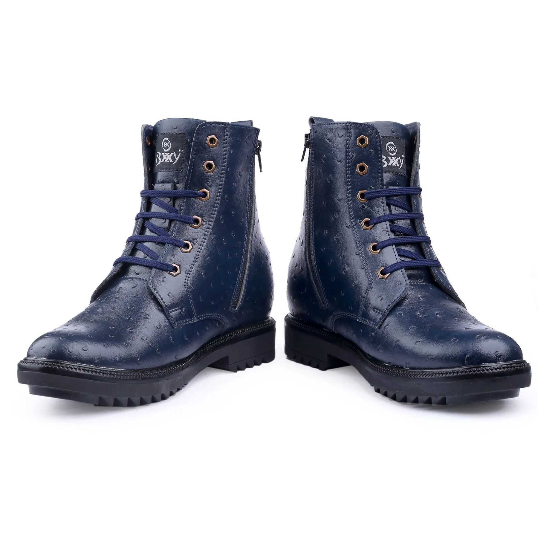 Bxxy's Men's 4 Inch Hidden Height Increasing Casual Textured Boots