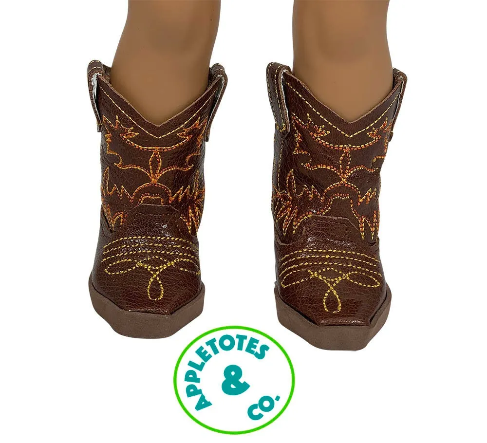 Carson Cowboy Boots ITH Embroidery Patterns for 18" Dolls