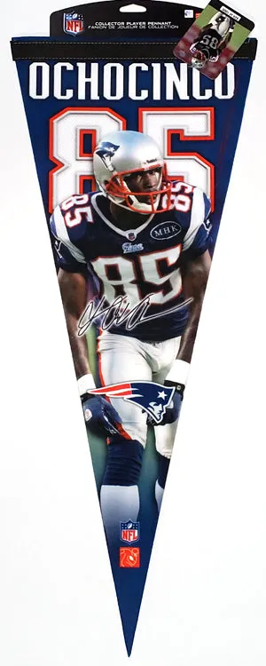 Chad Ochocinco "Signature Action" Patriots Premium Pennant LE/1000 - Wincraft Inc.