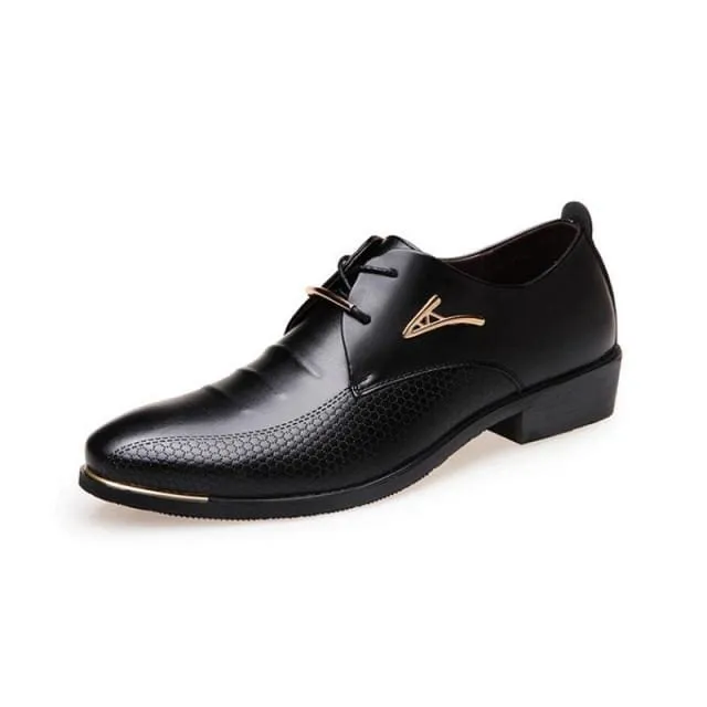 Classic Patent Leather Oxford Men Dress Shoes