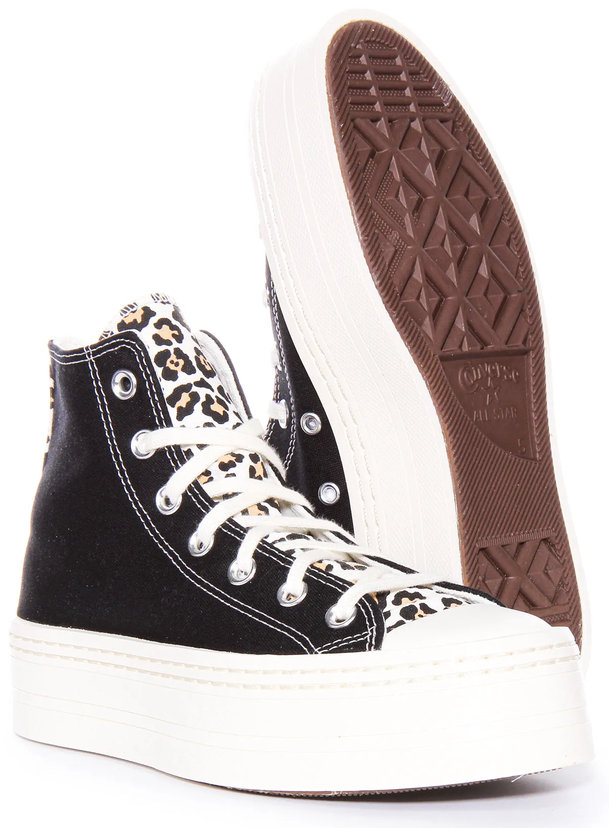 Converse All Star Modern Lift A08009C In Black Leopard