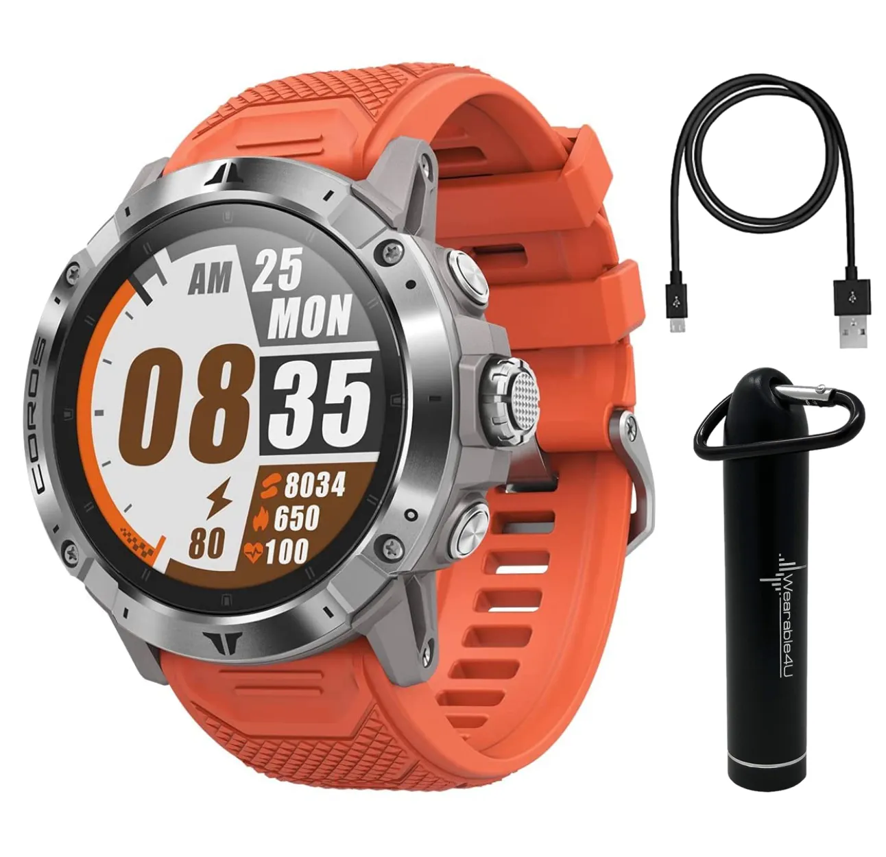 Coros VERTIX 2 GPS Adventure Watch with Offline Mapping, Dual GPS, DLC Glass and Titanium Bezel