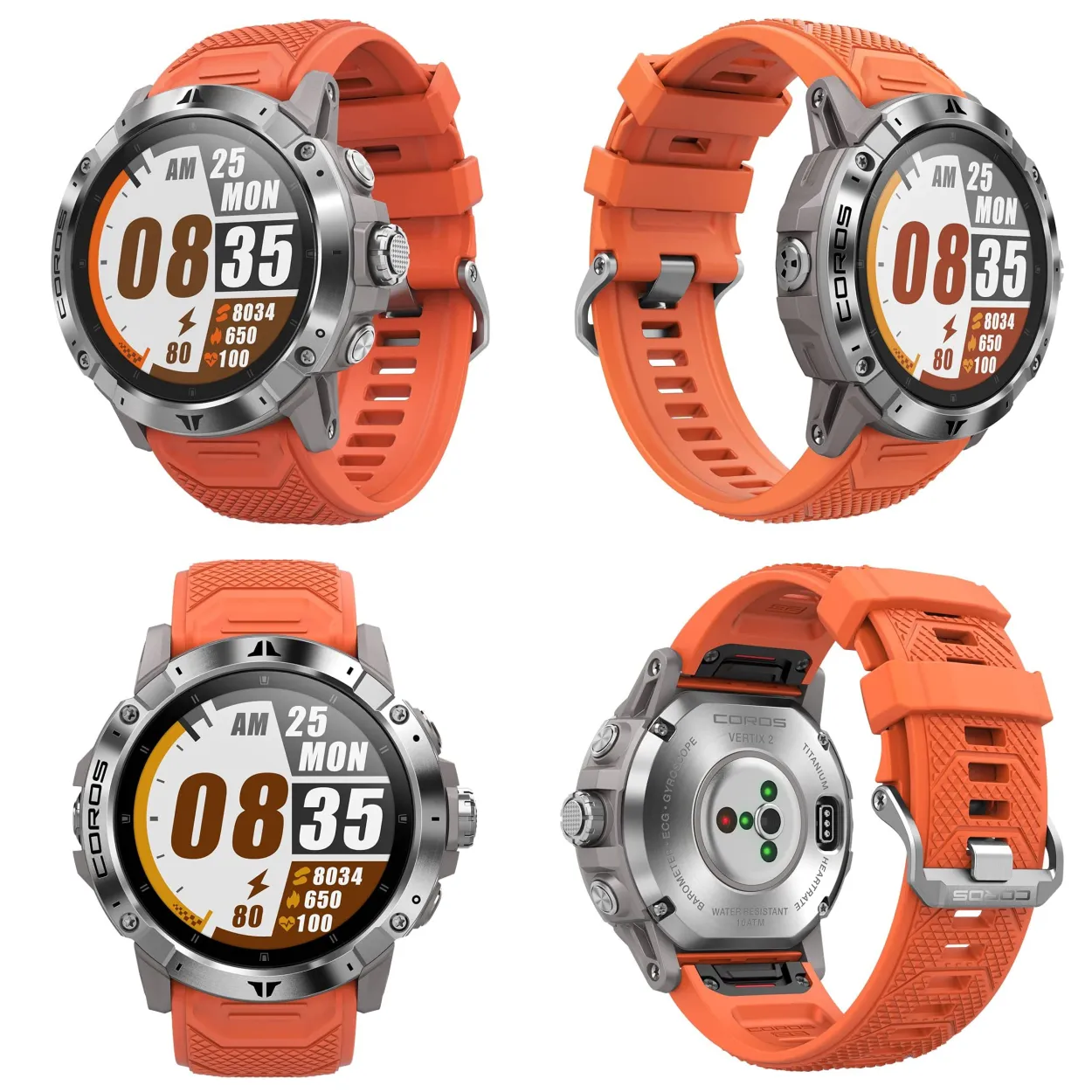 Coros VERTIX 2 GPS Adventure Watch with Offline Mapping, Dual GPS, DLC Glass and Titanium Bezel