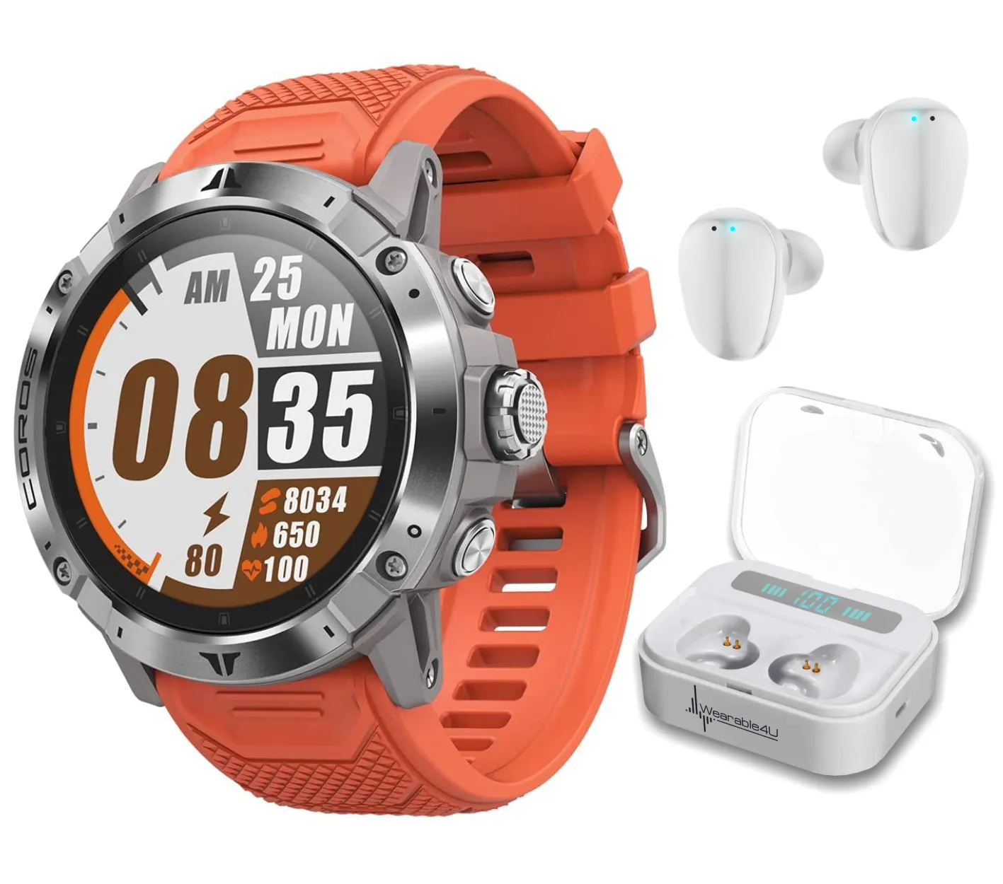 Coros VERTIX 2 GPS Adventure Watch with Offline Mapping, Dual GPS, DLC Glass and Titanium Bezel