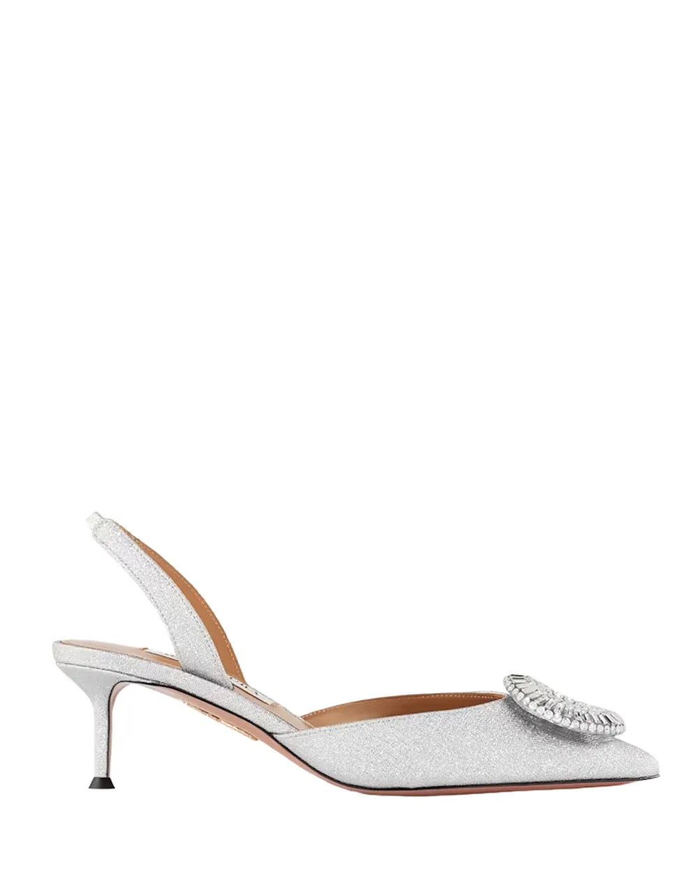 Crystal Hoop Slingback in Silver