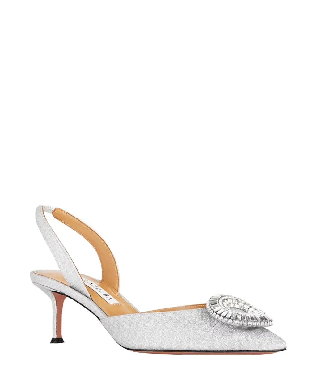 Crystal Hoop Slingback in Silver