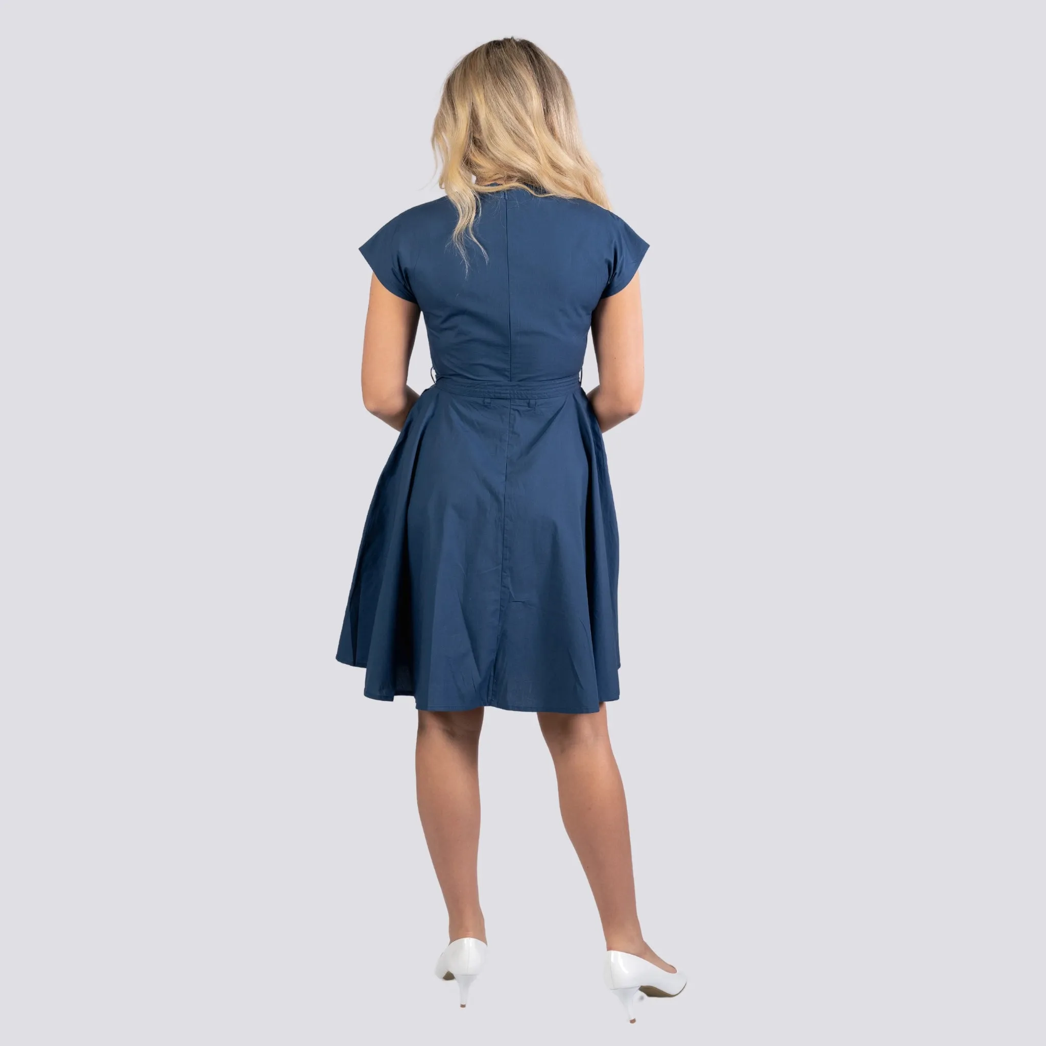 Denim & White Oasis Midi Dress | Sustainable Women's Fashion