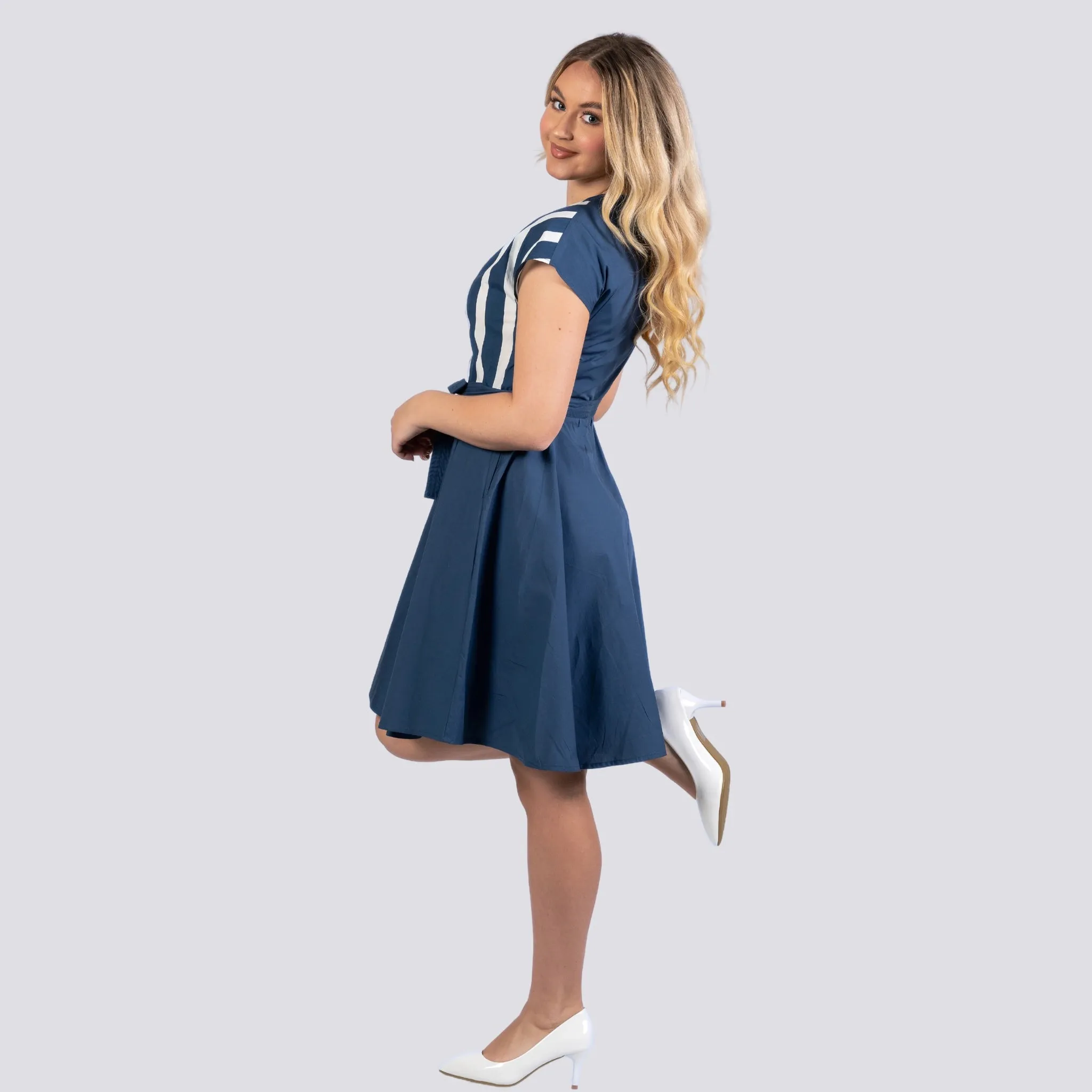 Denim & White Oasis Midi Dress | Sustainable Women's Fashion