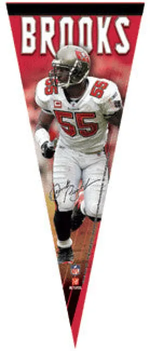 Derrick Brooks "Signature" Premium Collector's Pennant (L.E. /2008)