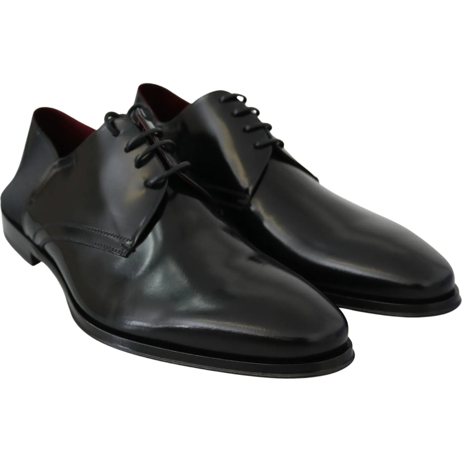 Dolce & Gabbana Elegant Black Leather Derby Shoes