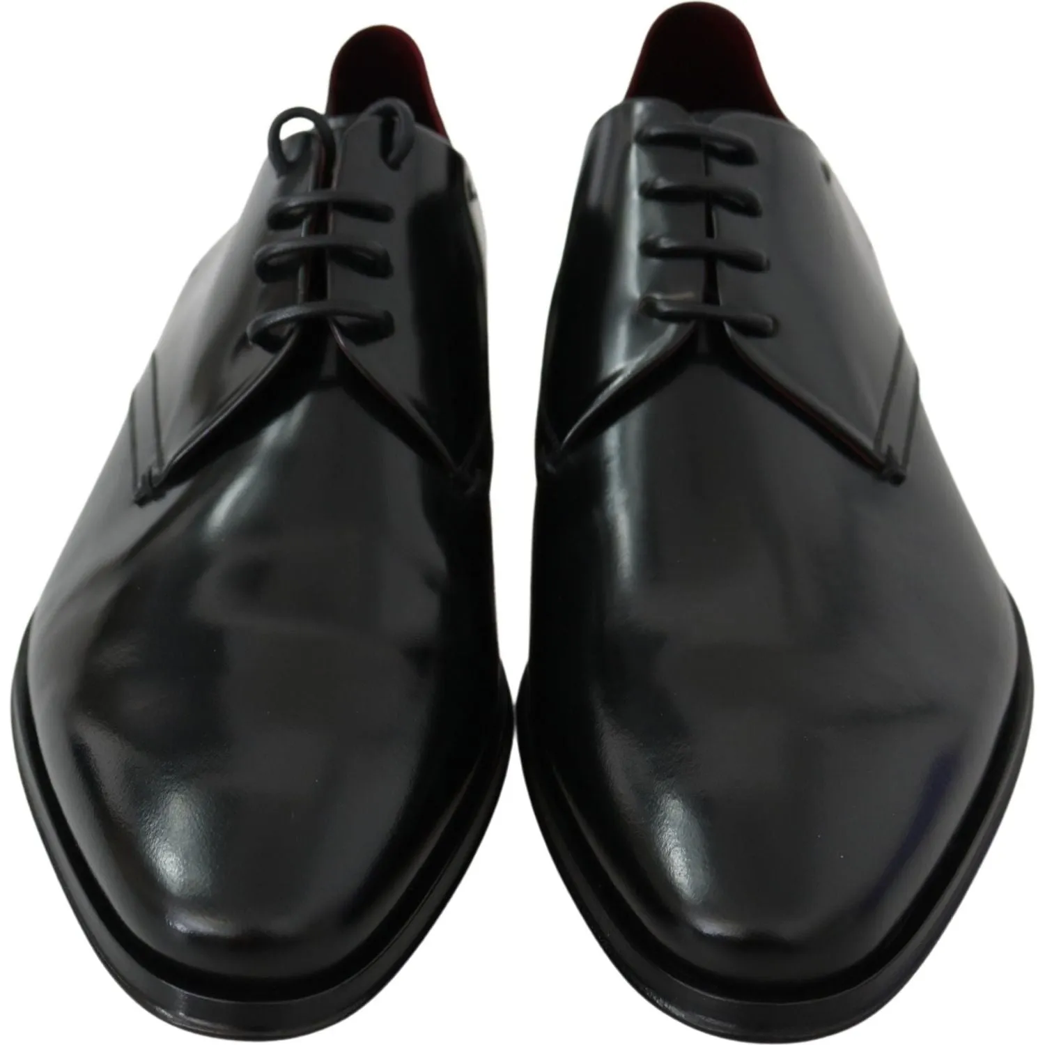 Dolce & Gabbana Elegant Black Leather Derby Shoes