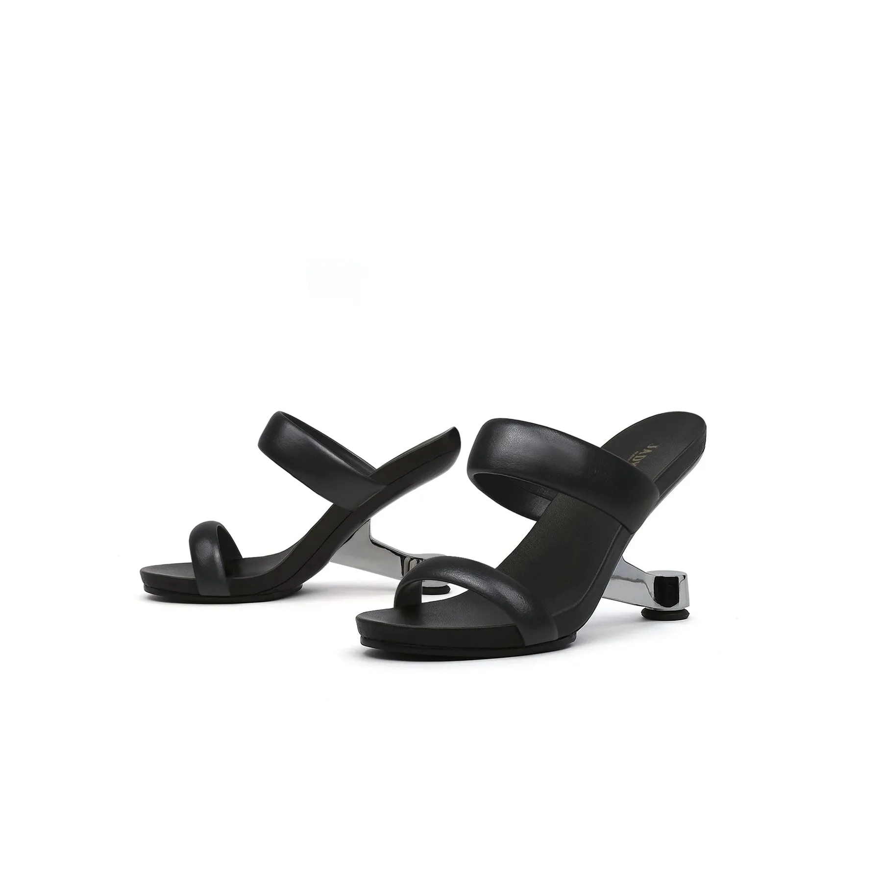 Double Strap Pivot Heel Sandals