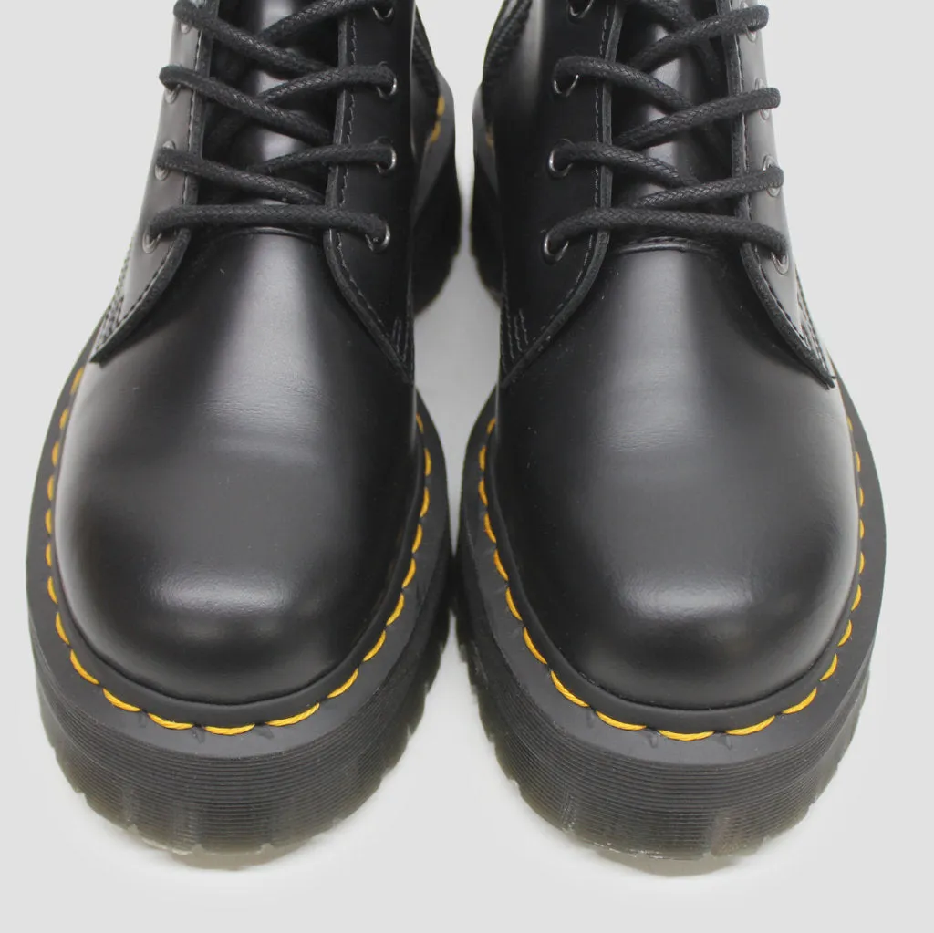 Dr. Martens Jadon Black Unisex Smooth Leather Mid-calf 8-eye Boots - UK 6.5