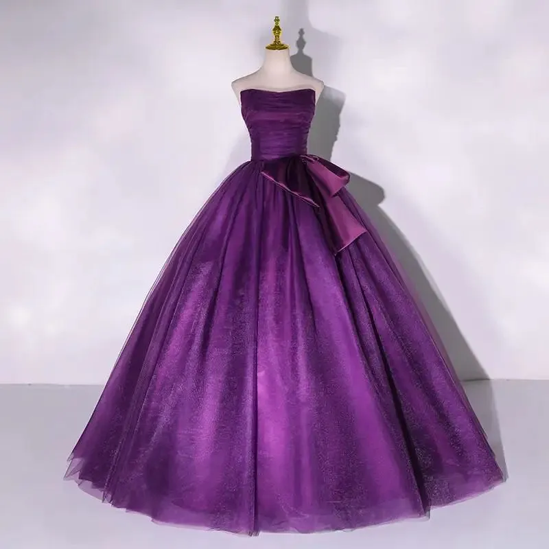 Duchess Magenta's Custom Made Evening Gown Strapless Formal Dress