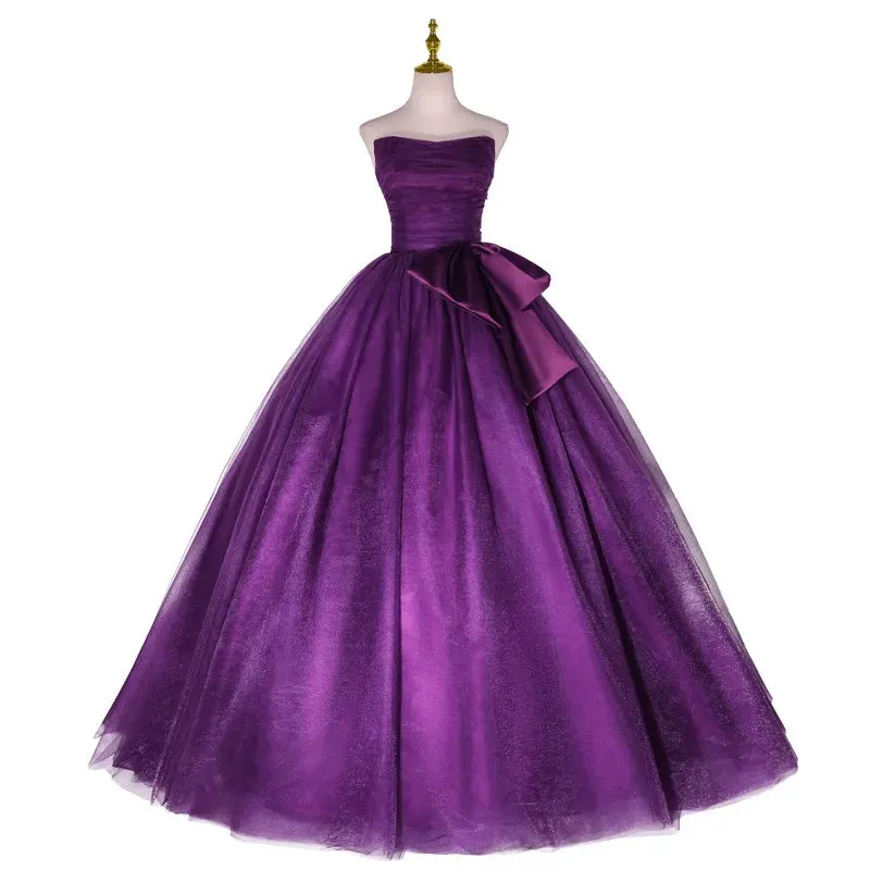 Duchess Magenta's Custom Made Evening Gown Strapless Formal Dress