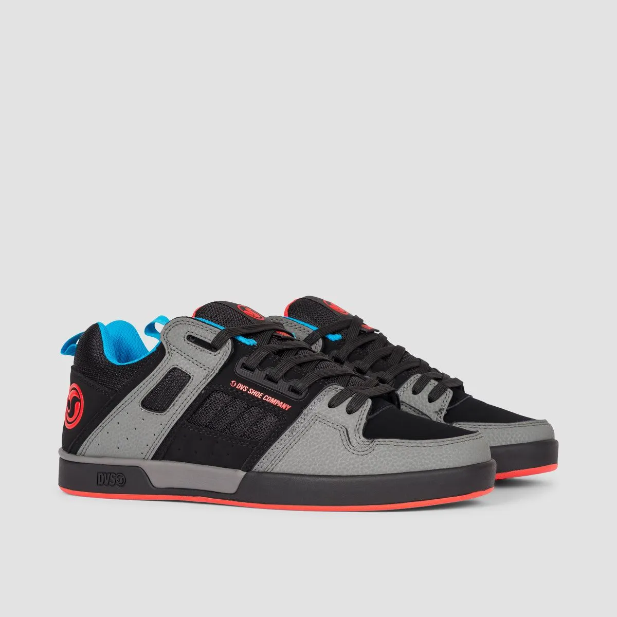 DVS Comanche 2.0  Shoes - Charcoal/Black/Fiery Red/Blue Nubuck