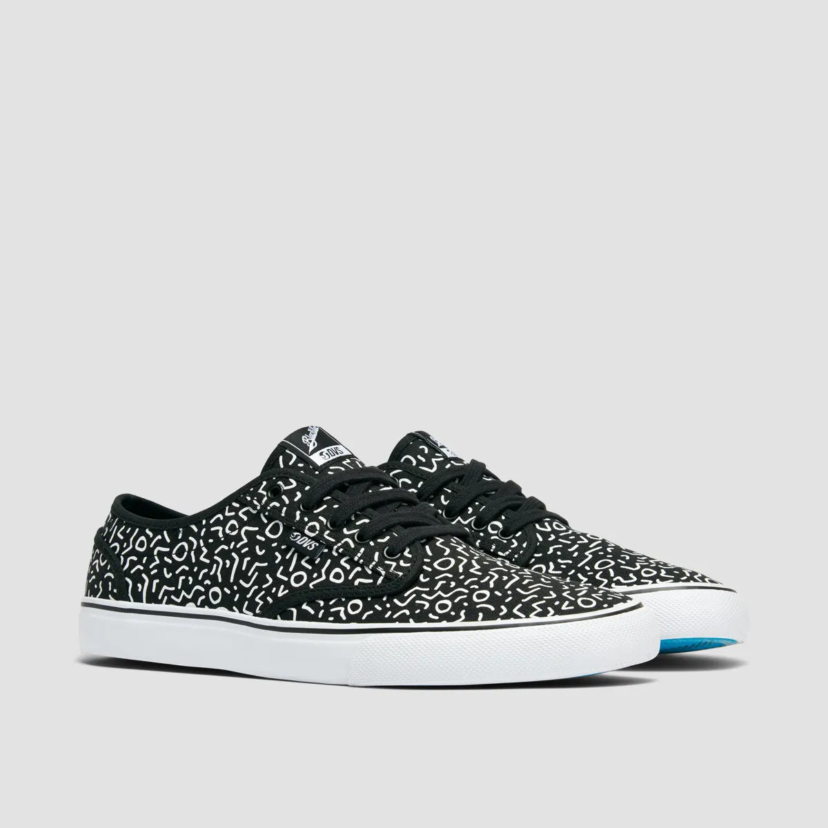 DVS Rico CT Shoes - Black/White/Print Canvas