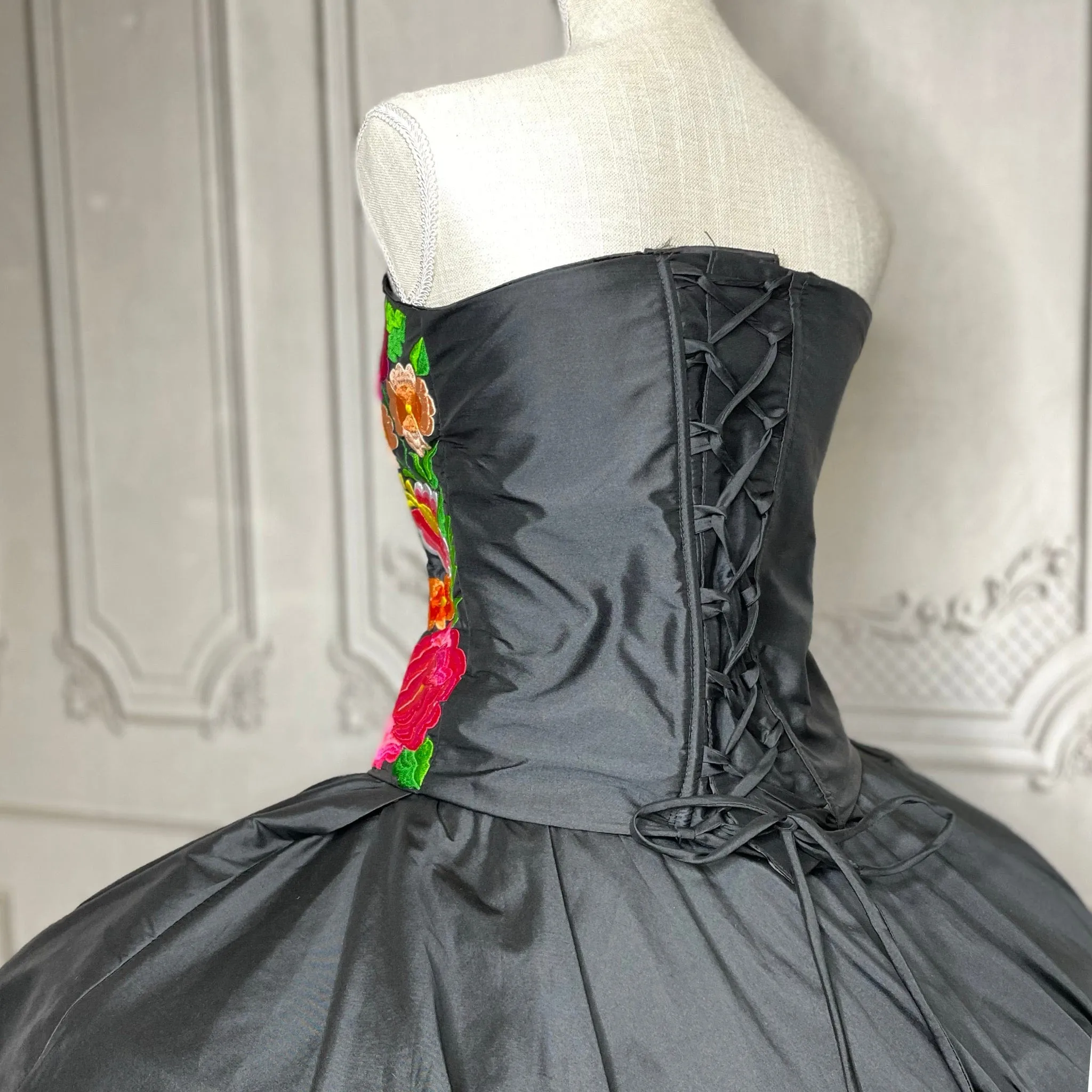 Embroidered Mexican Quinceanera Dress - Duquesa