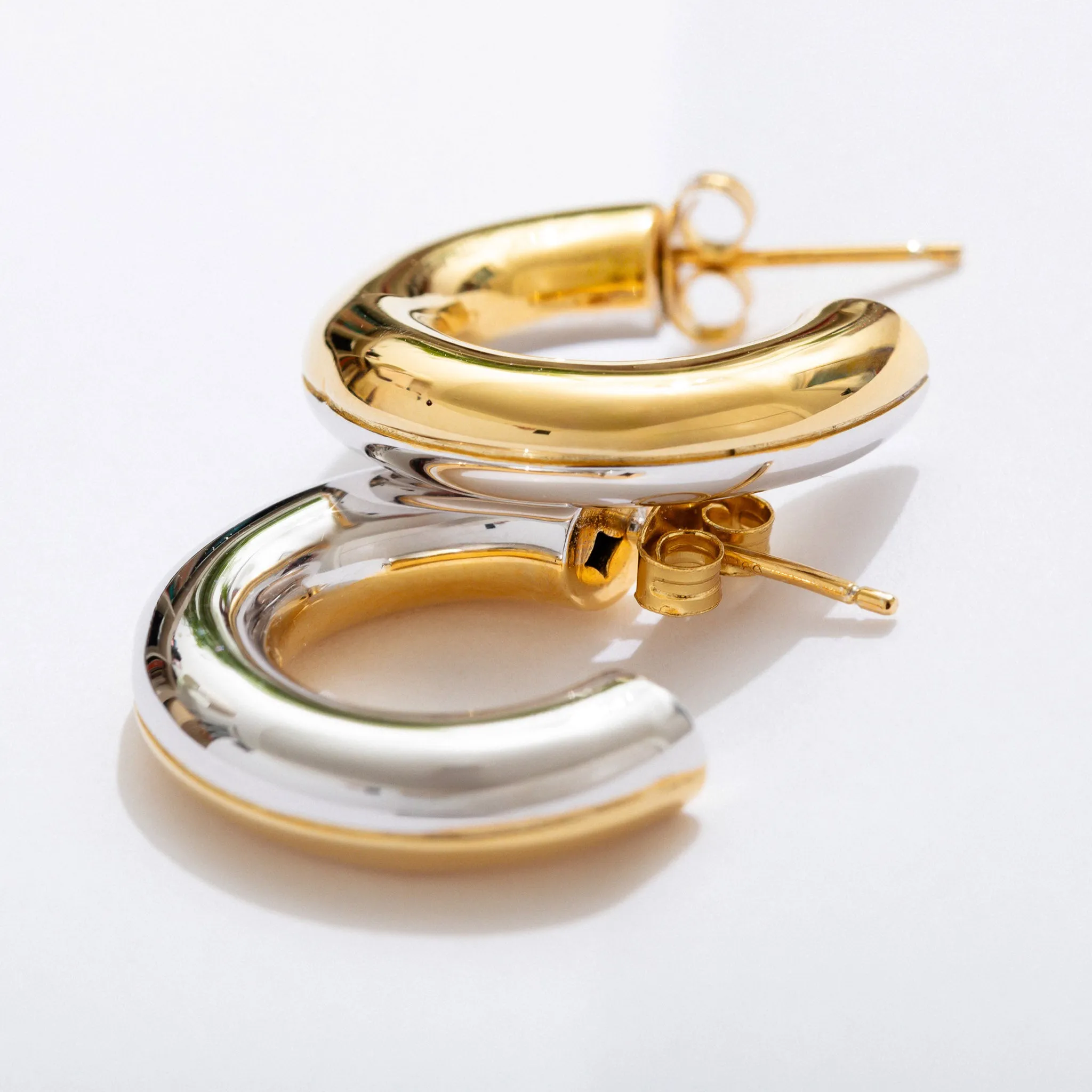 Enora Two-Tone Hoops