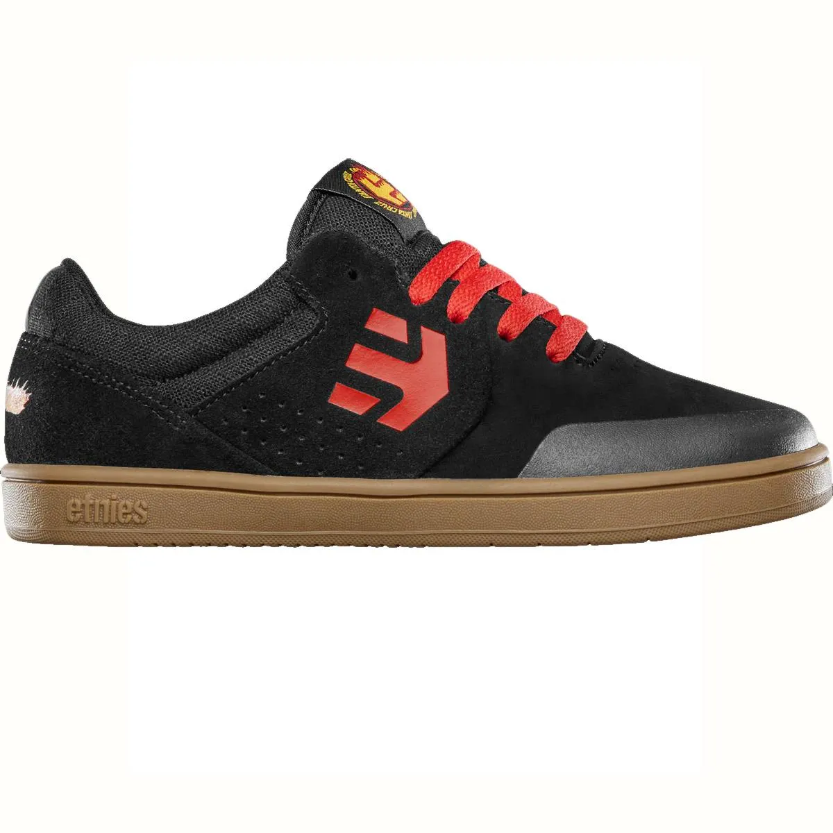 Etnies Marana X Santa Cruz Black Gum Black Skate Shoes