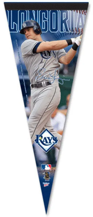 Evan Longoria "Signature" Tampa Bay Rays Premium Collector's Pennant - Wincraft Inc.