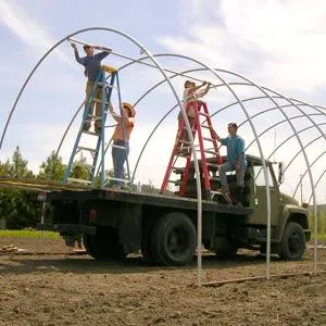 FarmTek GrowSpan Round High Tunnel Greenhouse System | Durable Season Extension | Heavy-Duty Frame