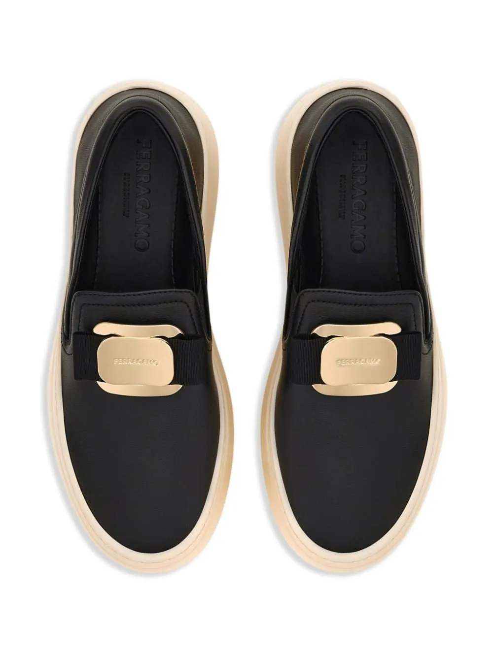 Ferragamo Lambskin Slip-On with Signature Bow Detail