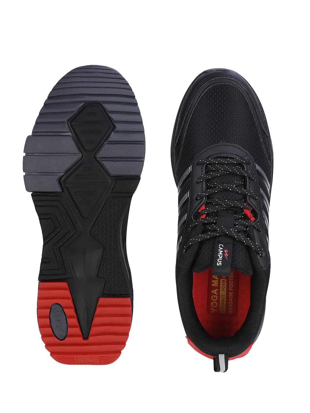 FLEX Black Men's Sports Shoes