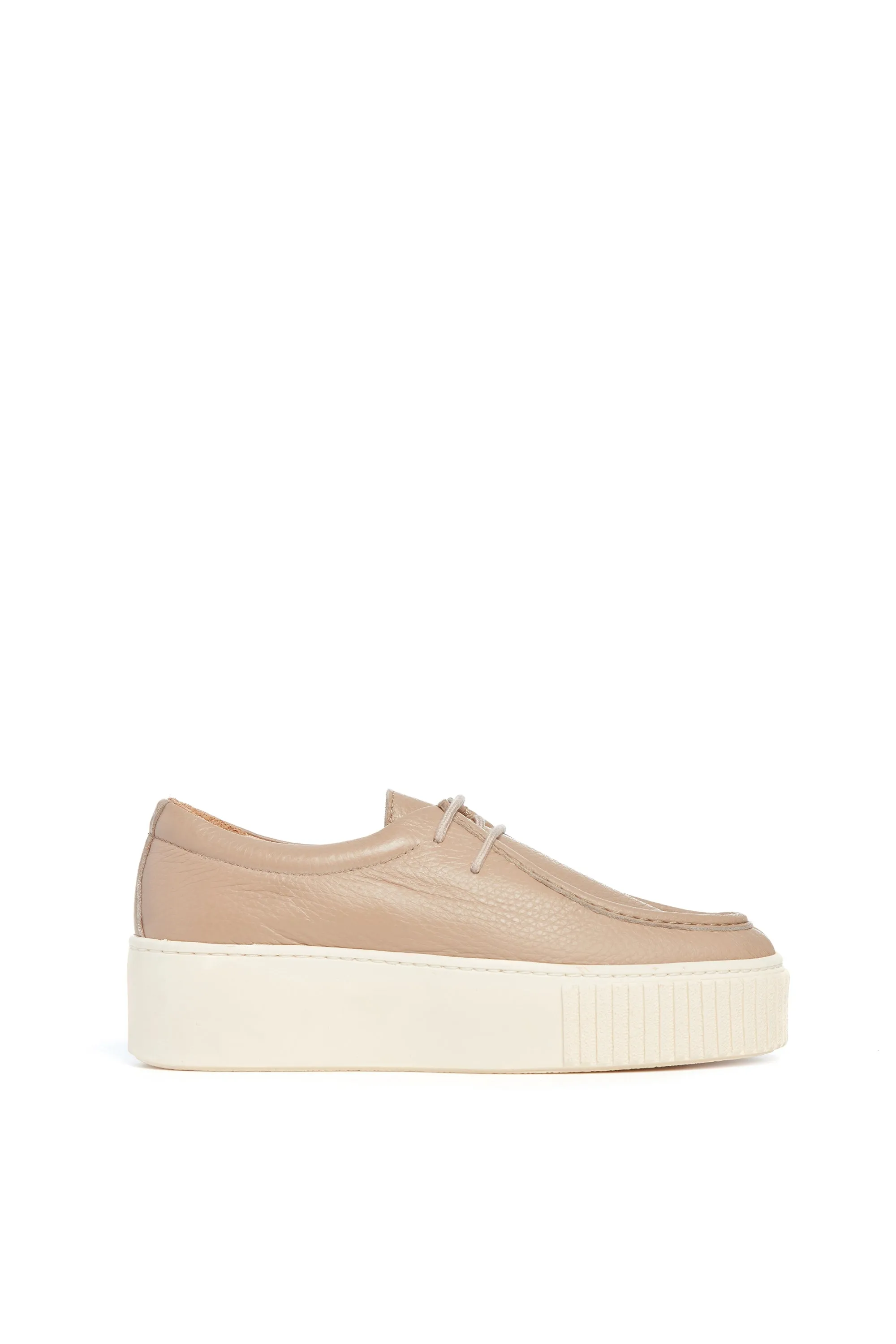 Fontaina Platform Sneaker in Dark Camel Leather