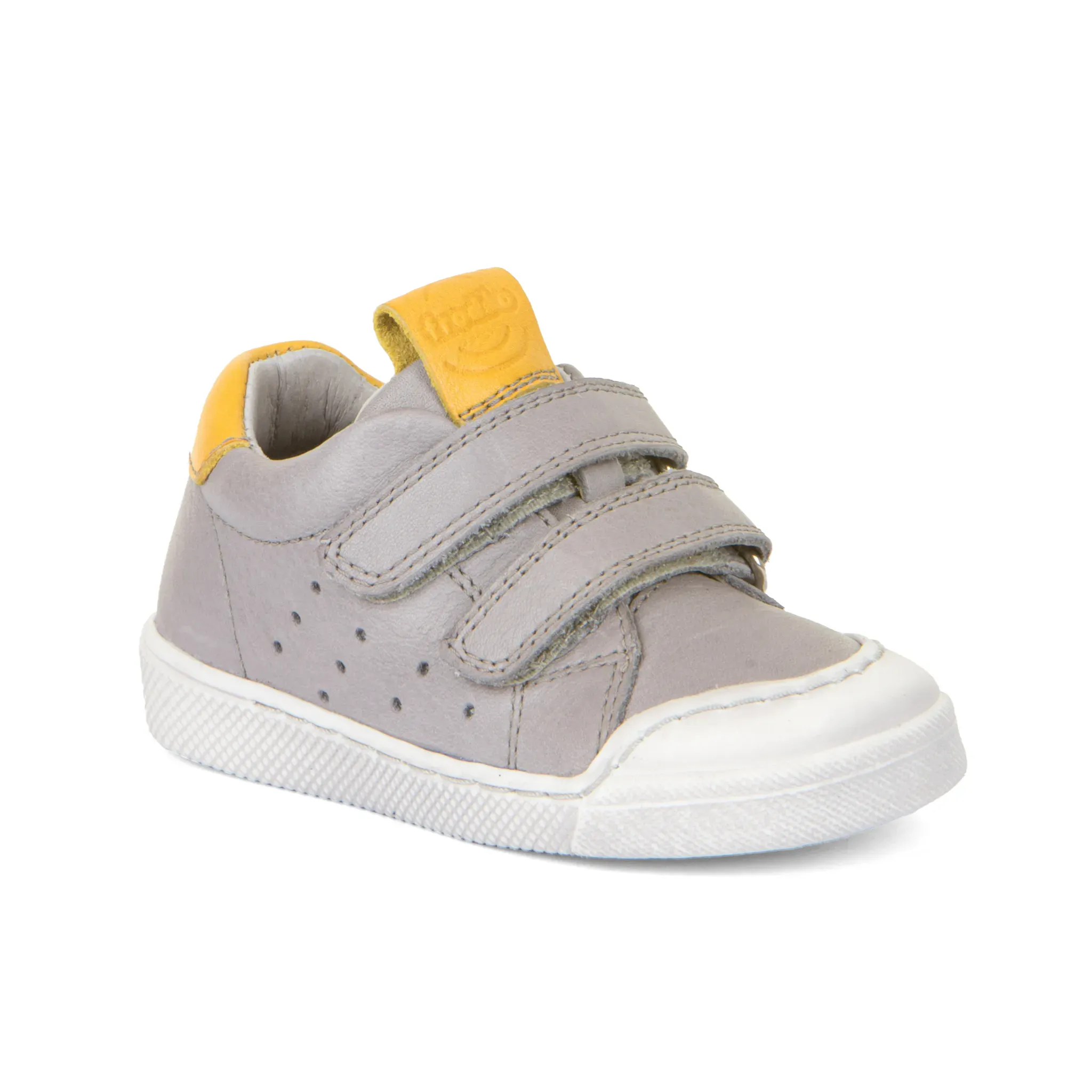 Froddo Boy's and Girl's Rosario Casual Shoes with Hoop and Loop Closure - Light Grey