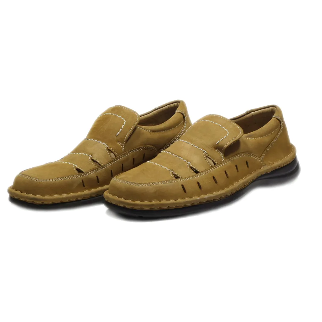 Gallus Formal Slip Ons Leather Brown Colour For Men