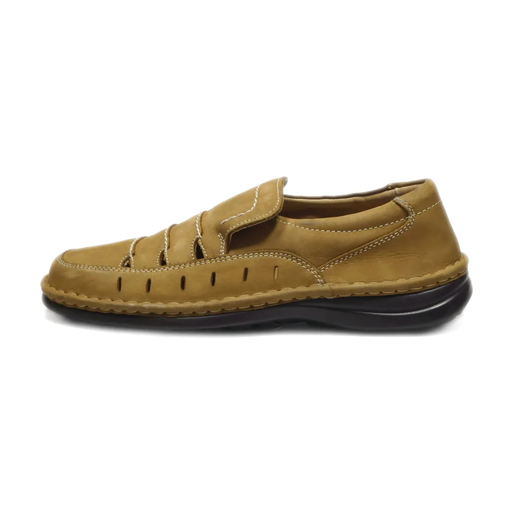 Gallus Formal Slip Ons Leather Brown Colour For Men