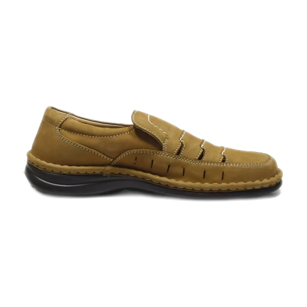 Gallus Formal Slip Ons Leather Brown Colour For Men