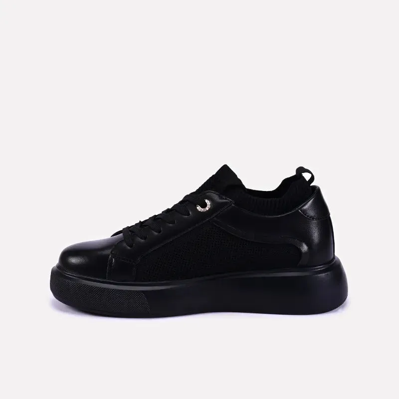 Glimmer Black Platform Sneakers 0440700