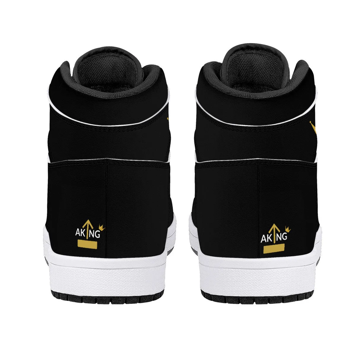 Gold Top Tier- Black | High Top Customized | Shoe Zero